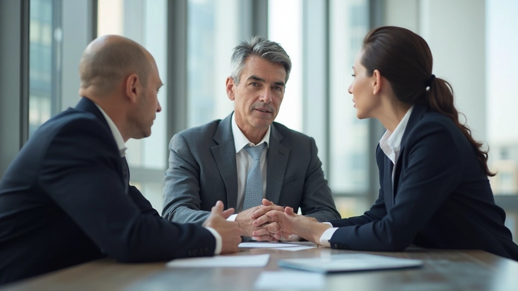 Профессиональное совещание деловых партнеров за столом переговоров