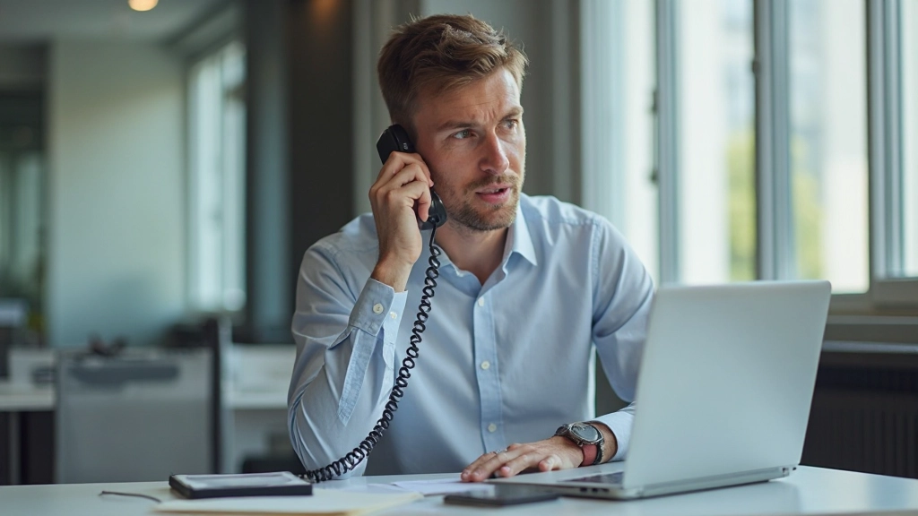 Профессиональный деловой звонок в современном офисе