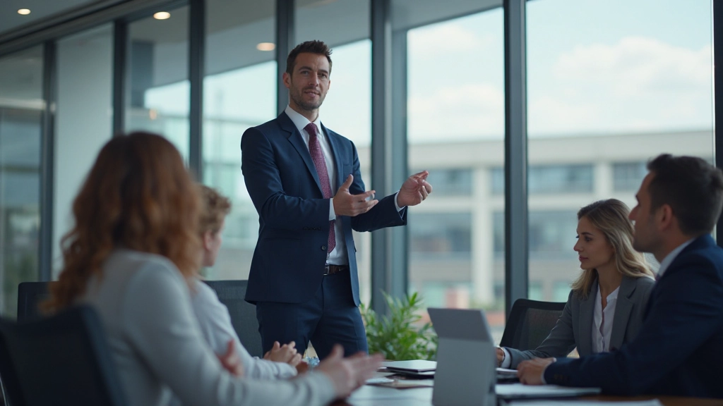 Профессиональная деловая презентация в современном конференц-зале