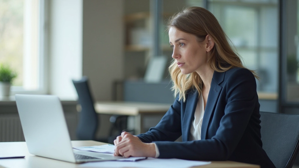 Профессиональный рабочий стол с документами и компьютером